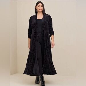 Torrid Mesh Burn Out Maxi Kimono